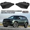 2X For Jeep Compass 2018-2025 Front Windshield Cowl Side Panel Trims Left &Right
