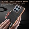 Crocodile Pattern PU Leather Case for Xiaomi 14T 13T Pro Poco X6 F6 M6 Pro Shockproof Soft Plating Bumper Frame Cover