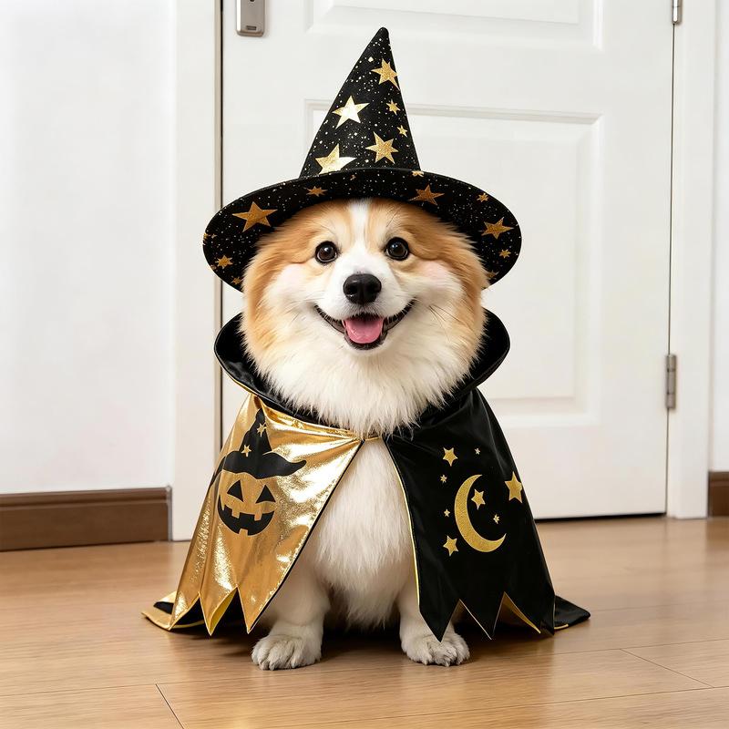 Pet Cat Role-playing Costumes Halloween Pet Transformation Costumes Holiday Party Costumes Suitable for Small Pet Cat and Dog