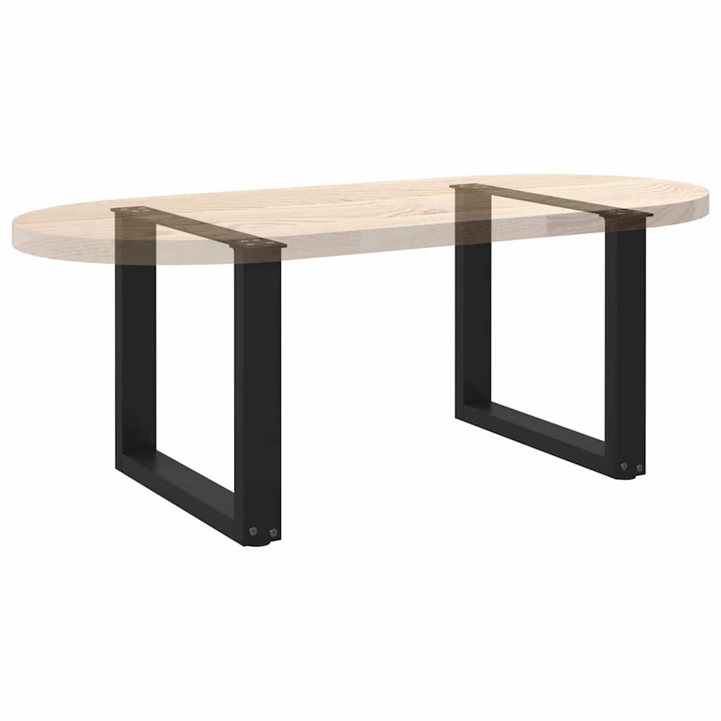 Nogi Do Stolika Kawowego, 2 Szt., Czarne, 50X(42-43) Cm, Stal