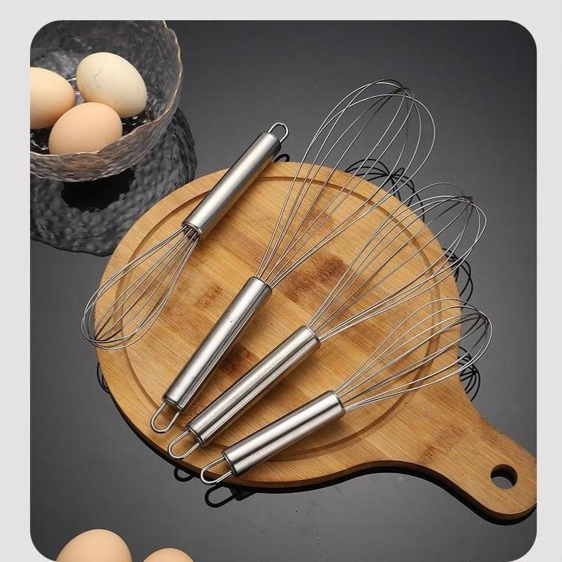 Hand Mixer Whisk Egg Beater Stainless Heavy Duty Whisk Mixer For Baking Kitchen Tool Stainless Steel Manual Egg Whisk