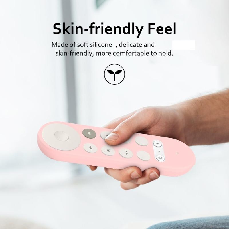 AntiDust Remote Sleeve Soft Silicone Protector Case for TV Streamer 4K 2024 Remote Ergonomic Silicone Remote Protector