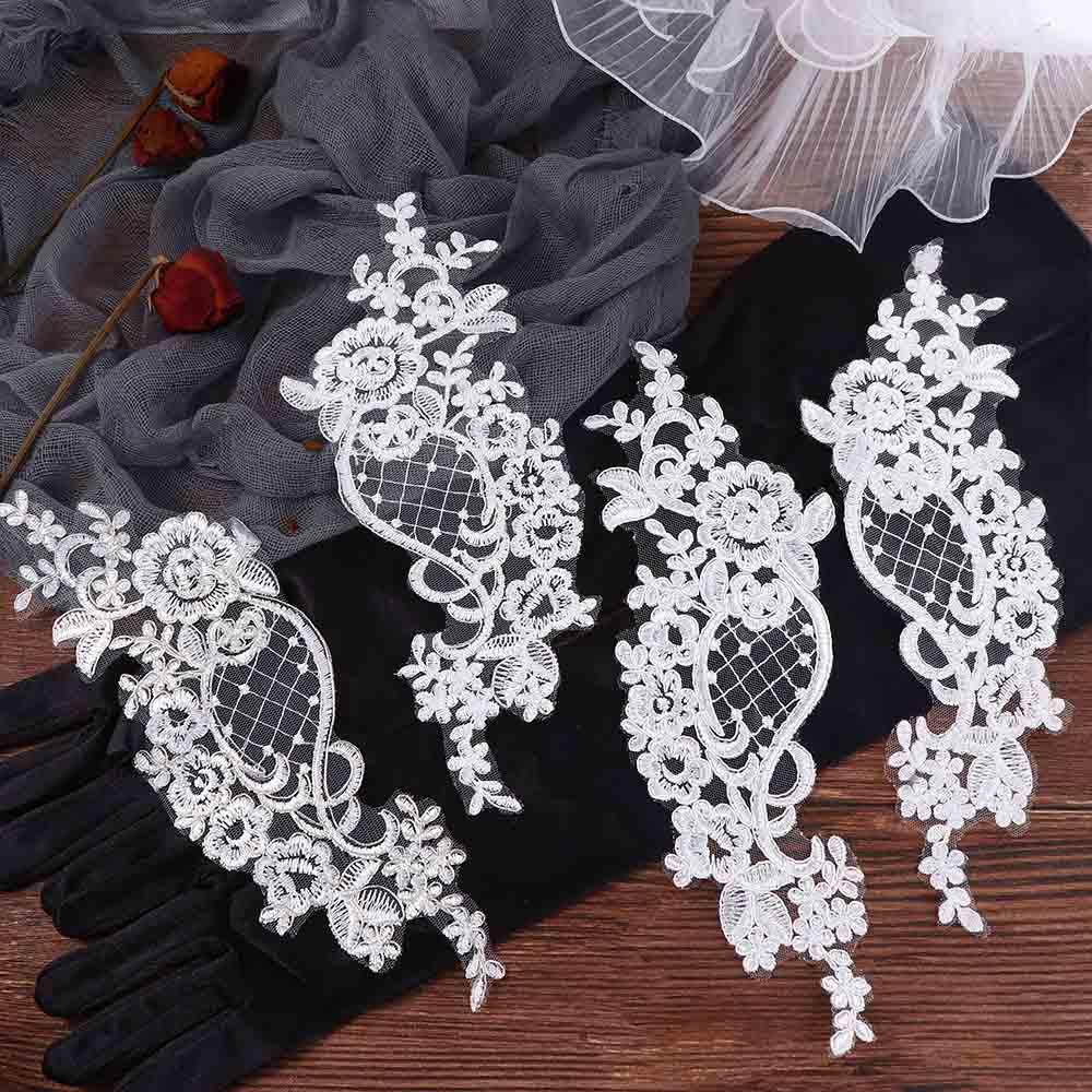 Artistic DIY Sewing Garment Accessories Wedding Dress Lace Applique Lace Fabric Embroidery Patch