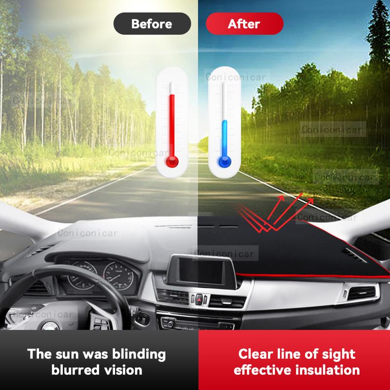 For MG HS 2025 Car Dashboard Avoid Light Pad trument Platform Desk Cover Mats Carpets Anti-UV Accessories