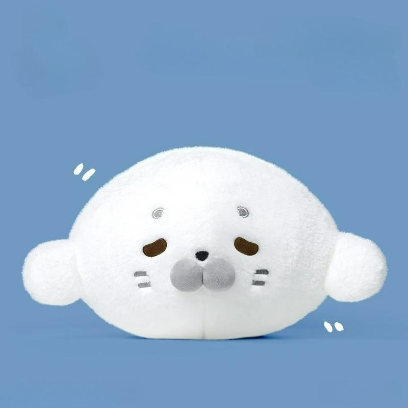 45CM Lovely Seal Plush Pillow Simulation Marine Animal Doll Soft Round Seal Plushie Cushion Toy Birthday Gifts