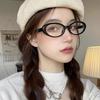 New  Retro Oval Frame Glasses Women Female Sweet Cool Eyewear Trend Reading Computer Anti Blue Light Eyeglasses