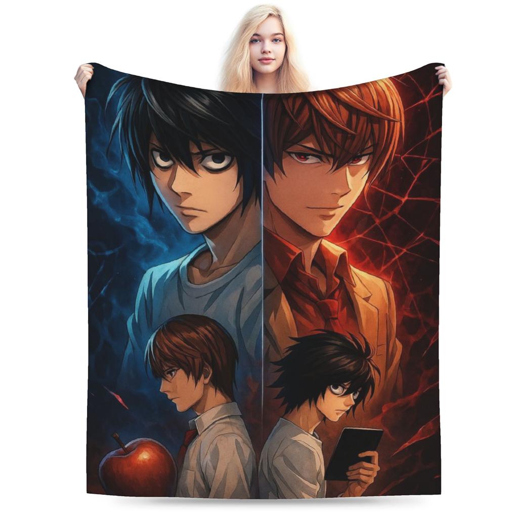 Super Soft Death Book Note Japan Manga Ryuk Throw Blanket Premium Flannel Fleece Bed Blanket Super Cozy Blankets All Season Use