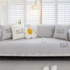 Cotton Cartoon Embroidered Sofa Cushion Non-slip Four Seasons Universal Sofa Cover Modern Solid Color Circle Pattern Sofa Cover
