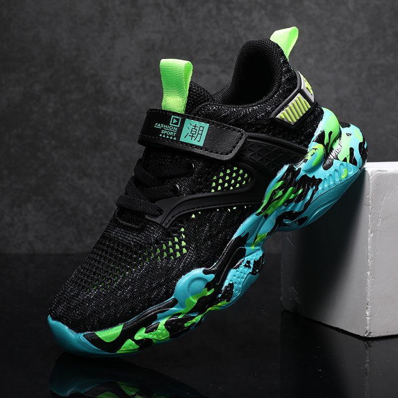Children's Shoes Boys' Sports Shoes 2025 New Spring and Autumn Middle School Children and Primary School Students Breathable Mesh Mesh Shoes