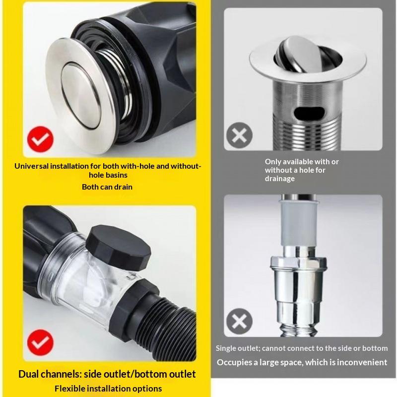 Flexible Drainage Outlet Pipe Heavy Duty PVC Material for Kitchen Bathroom Vanity Restroom Sinks