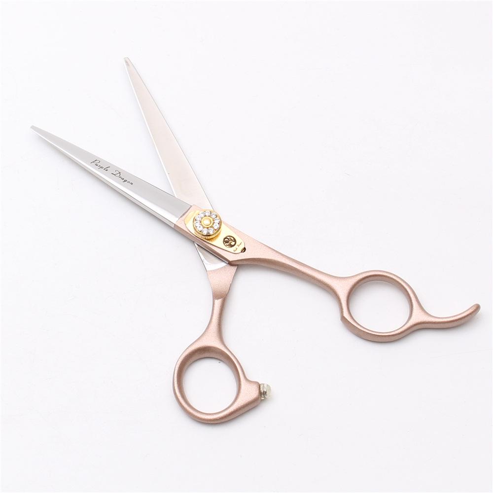 Purple Dragon Professional Half Body Rose Gold Hairdressing Shears: 5.5, 6.0, 7 Inch, Straight and Thinning Scissors