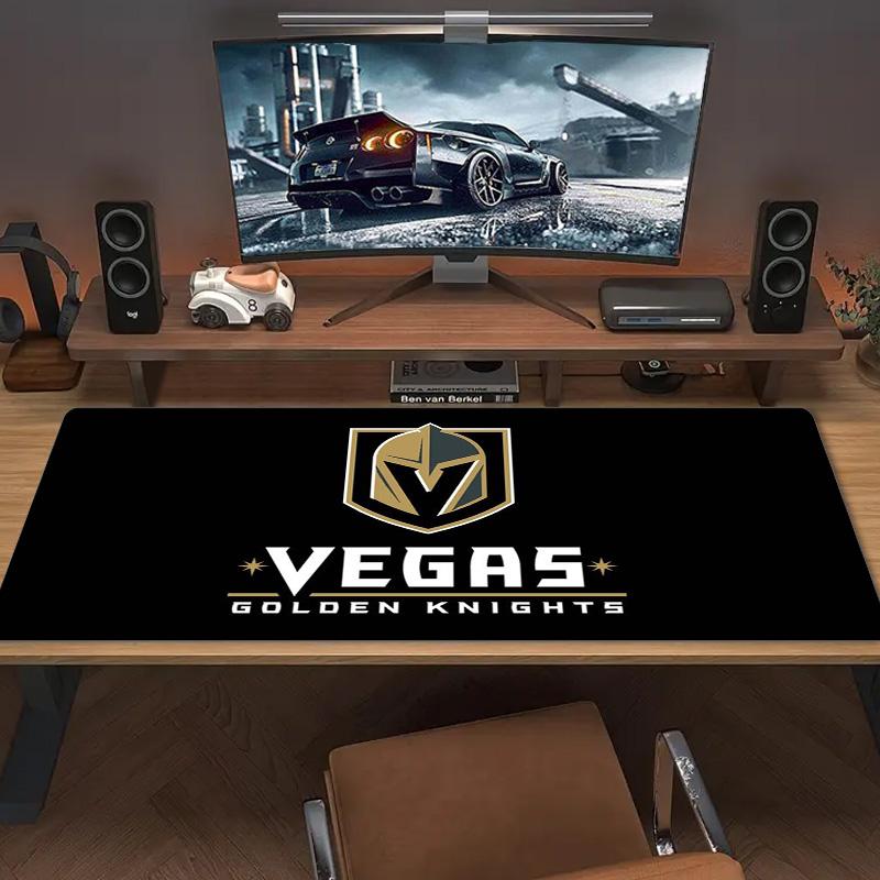 Vegas Golden Knights Logo Color Mouse Pad Large Gaming Table Cushion Non-slip Laptop Tablet Big Mousepad XXL Mat Mini PC Playmat With Lock edge