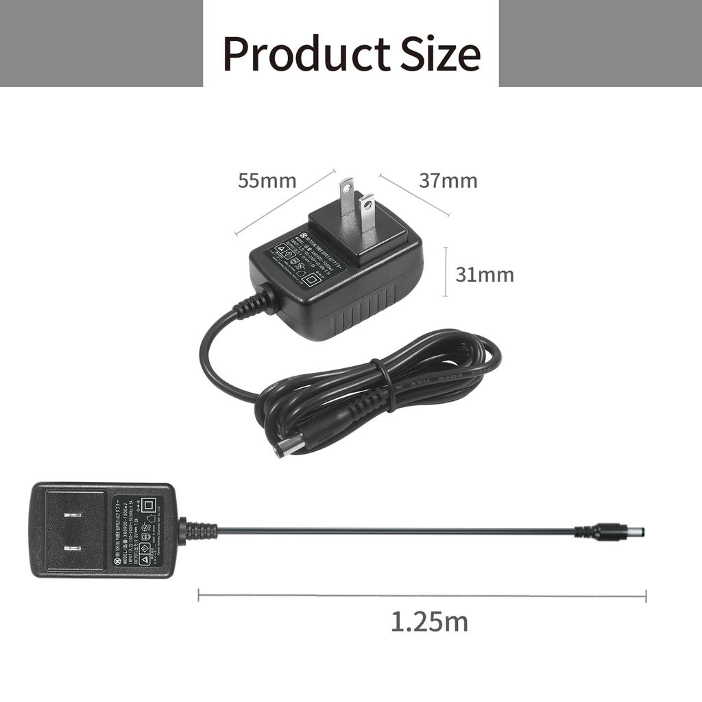 PSE Certified DC9V1A AC Adapter Center Power Supply Power Adapter for Electric Guitar Effect Pedals Outer Diameter Diameter Power Cable Security-01