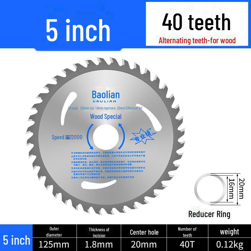 Baolian Professional Woodworking Saw Blade for Angle Grinders, 4-10 Inch, Portable Electric Saw for Cutting Aluminum