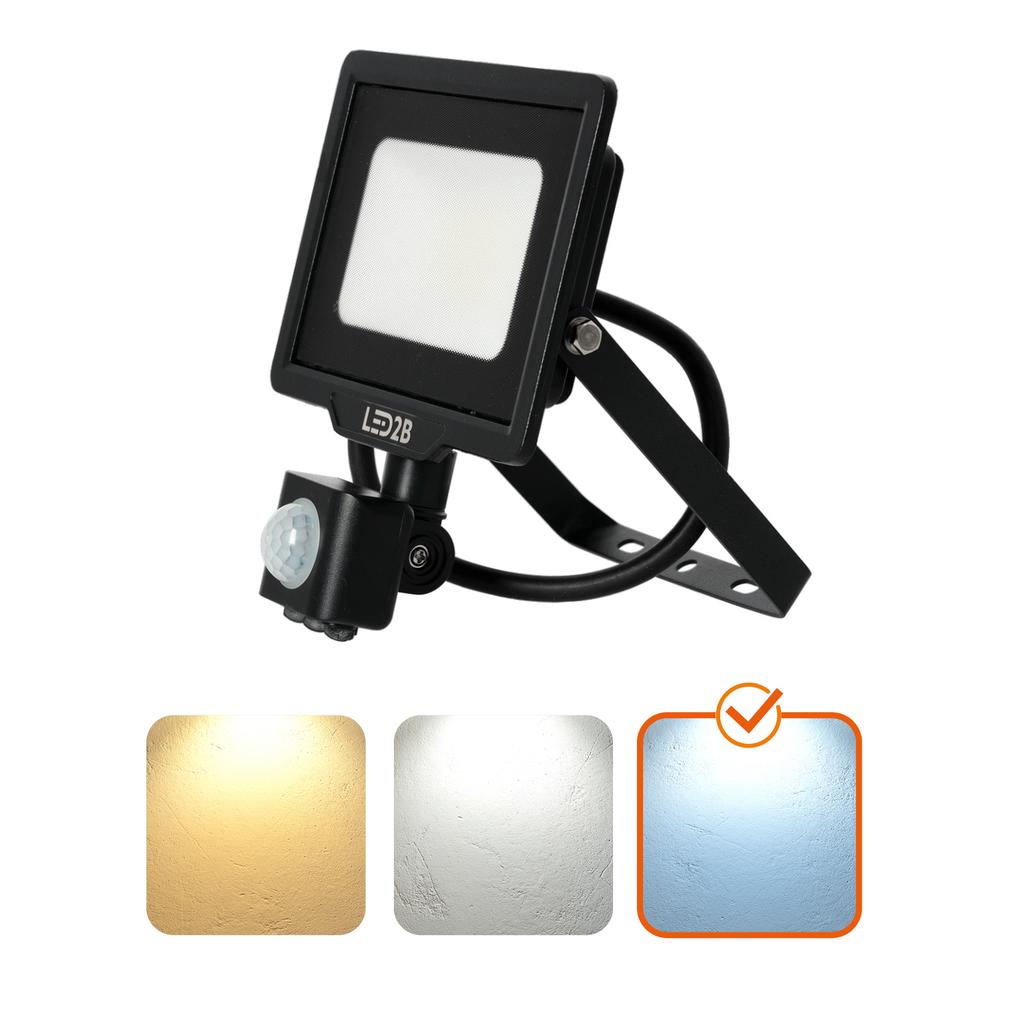 LED Floodlight MHC 20W 1600 Lm 6500K IP65 Black with Motion Sensor