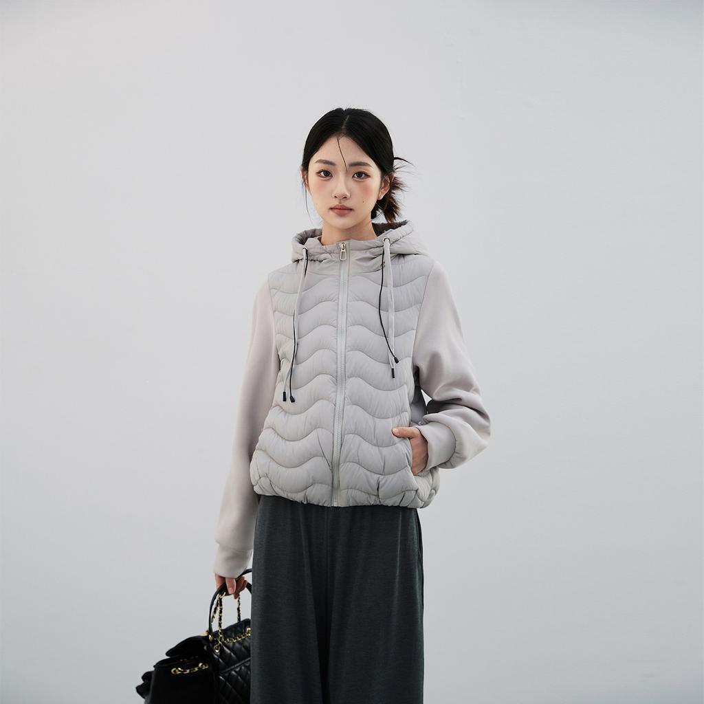 Tops, coats, annual hats, splicing cotton clothes, women's short models, new light and fake two pieces, winter cotton-padded clothes to keep warm