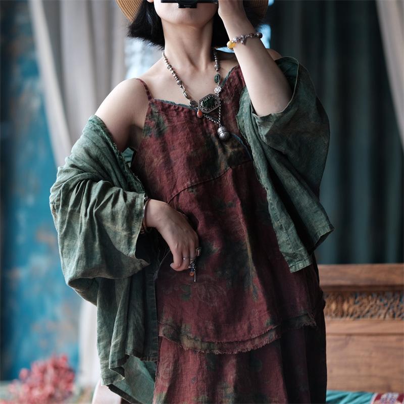 Johnature Frauen Rot Print Floral Tops Vintage Tücher Chinesischen Stil Frauen Tops