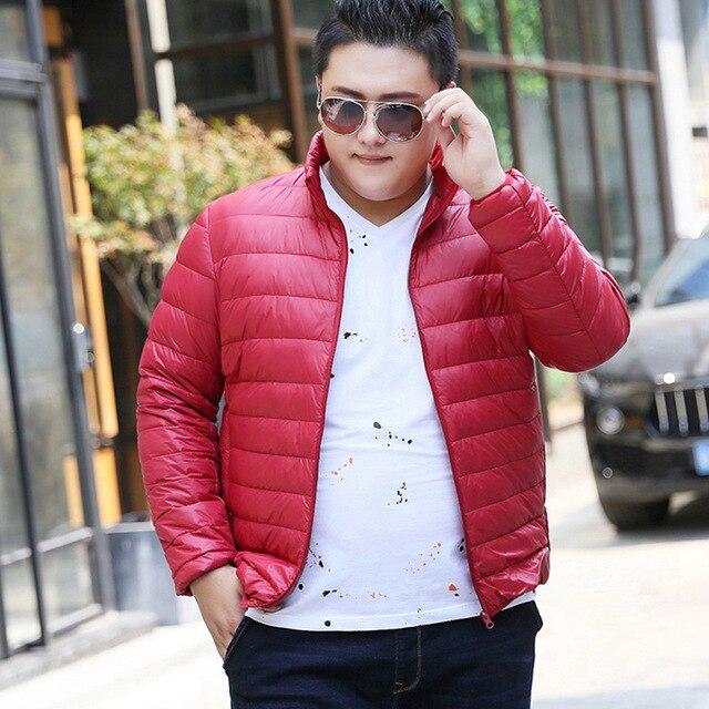 

Зимняя куртка-пуховик Легкая теплая куртка большого размера Пальто 8XL-115-125KG бордовый