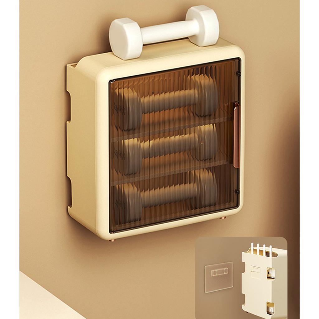 Wall Mounted WiFi Router Storage Box Semi Transparent Open Hole Wall Router Cable Box for Office