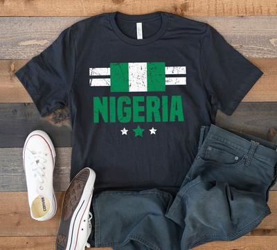 Nigeria Flagge T-Shirt, Nigerianische Flagge Tee, Tanktop, T-Shirt, T-Shirt,T-Shirt, Kinder Tee Bekleidung Geschenk
