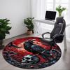 1pc Raven Skull Office Round Area Rug, Under Office Chairs Bedroom Living Room Home Decor, Room Deco, Available in Various Sizes