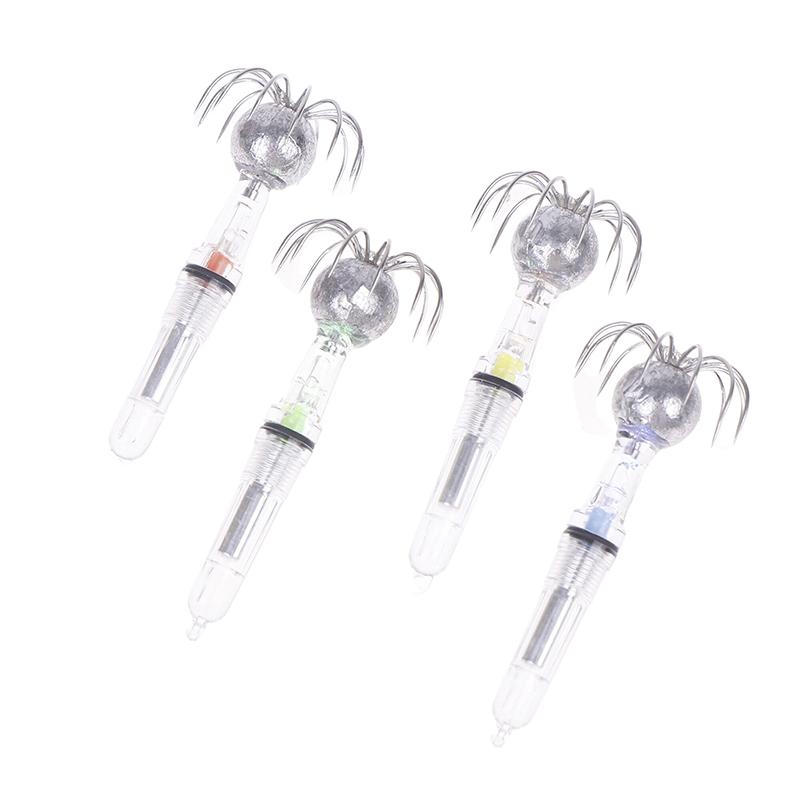 LED Fish Lure Light, Deep Sea Glowing Squid Lamp Umbrella Hook for Underwater Fishing Tackle Tools