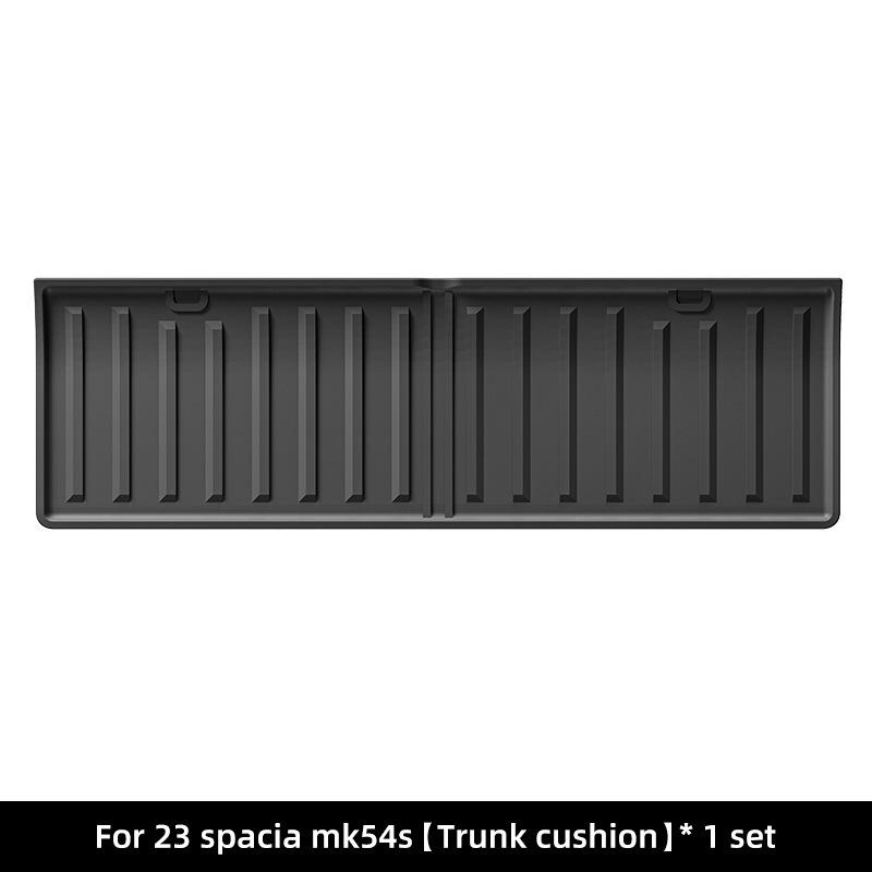 Eco-friendly TPE trunk mat for 2023-2024 Suzuki Spacia RHD cars, available for cross-border purchase. Black