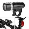 Waterproof 5 LEDs Bike   Front Headlight   Rear   Light Set Accessory(Black)