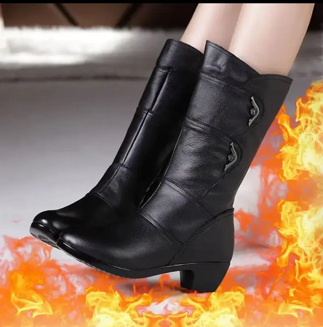 

Женские полусапожки, высококачественные повседневные кожаные ботинки, дизайнерские ботинки на танкетке и платформе для женщин, зимние плюшевые теплые ботинки Bota Mujer 40