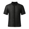 Men's Mesh See-Through Short-Sleeve Shirt, Summer Thin Breathable Party Base Shirt