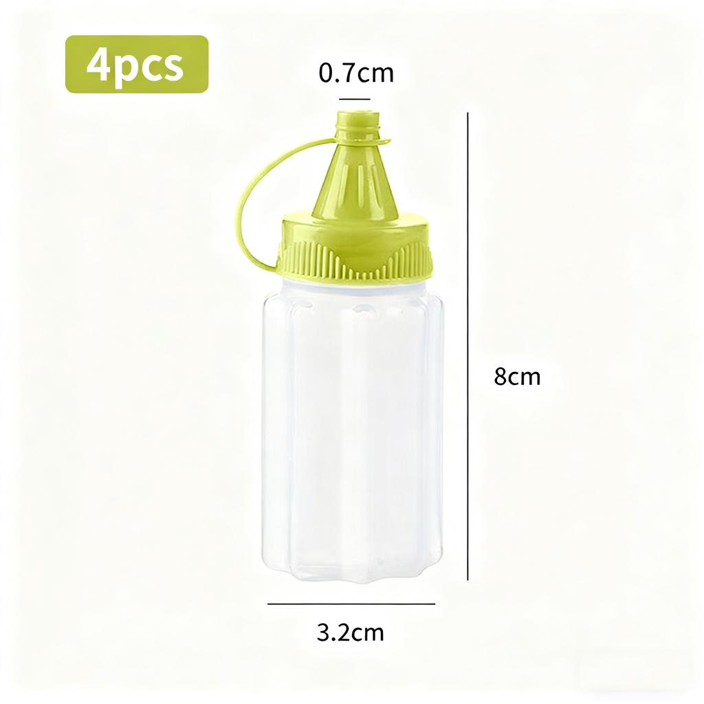 Mini Portable Seasoning Squeeze Bottles for Jam Sauces and Barbecue Seasonings Airtight Lids Kitchen Storage Kitchen Tool