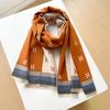 Camellia cashmere scarf women's winter senior sense versatile thickened warm scarf air conditioner shawl