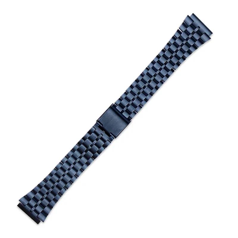 Vintage Metall Uhrenarmband für Casio SGW400 F91W F84 F105/108/A158/168 AE1200/1300 Hohe Qualität 18mm Edelstahl Armband