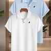 2pcs Men's Polo Shirts with S Letter Print Pattern, Short Sleeve Casual Shirts Comfortable Soft Knit Lapel Collar, Ideal for Daily Business Wear