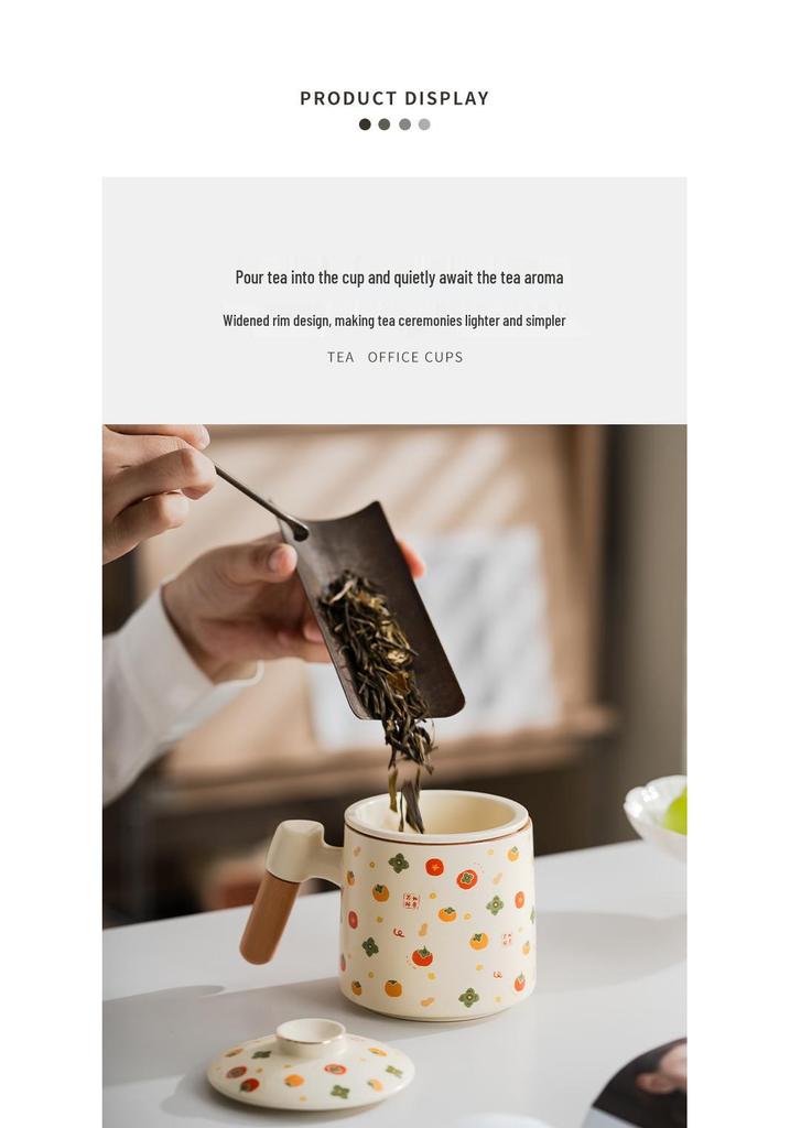 Thousand Li of Mountains and Rivers Ceramic Office Mug - Cultural and Creative Gift for Clients