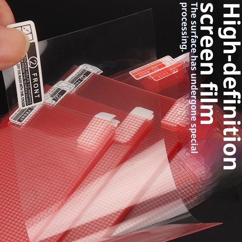 10Pcs Cuttable Screen Protector Film Grid Guide Anti Static Universal Clear Protective Sheet For Phone Gps Navigator Diy Cutting