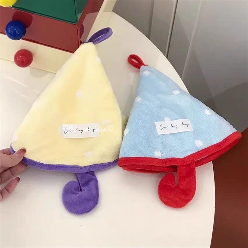 Mini Umbrella-Shaped Hand Towel, Cute Absorbent And Quick-Drying Bathroom Towel, Thickened Coral Fleece Kitchen Handkerchief