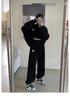 Conjunto de Sudadera Holgada y Pantalones de Chándal para Mujer Estilo Callejero Otoño/Invierno 2025