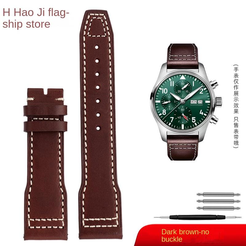 High Quality Italian Cow Leather Watchband for IWC Big Pilot IW388103 IW378005/003/001 Mark 18 Men Watch Strap 20 21mm Bracelet