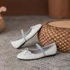 Fashion Round Toe Silver Glitter Flat Shoes Woman Elastic Band Bowtie Ballet Flats Bling Bling Flat Heel Mocasines Women Slip On Loafers