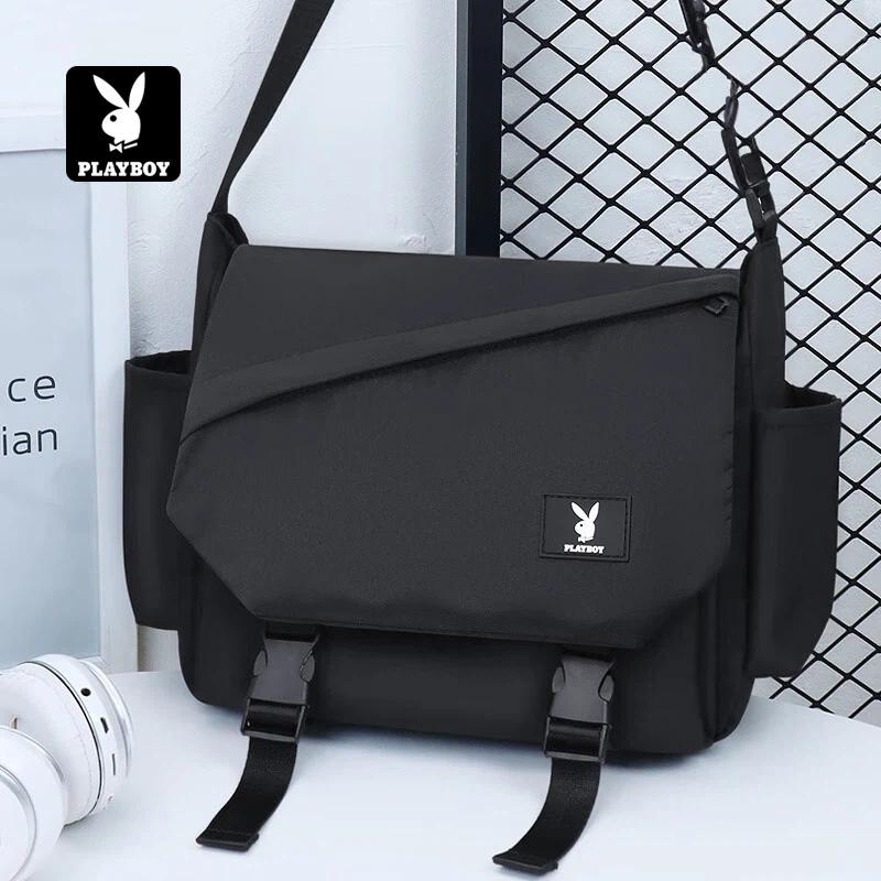 PLAYBOY Men's Crossbody Bag, Large-Capacity Shoulder Bag, Commuter Messenger Bag, Sport Bag