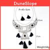 Ethnic Style Simulation Gemstone Decoration Women Necklace With Tassel Design For Men And Women