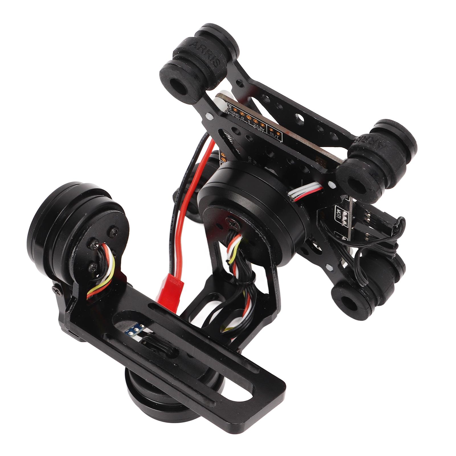 

Brushless 3 Axes Camera Stabilizer CNC Aluminum Alloy Lightweight Camera Stabilizer for FPV Spare Parts Black