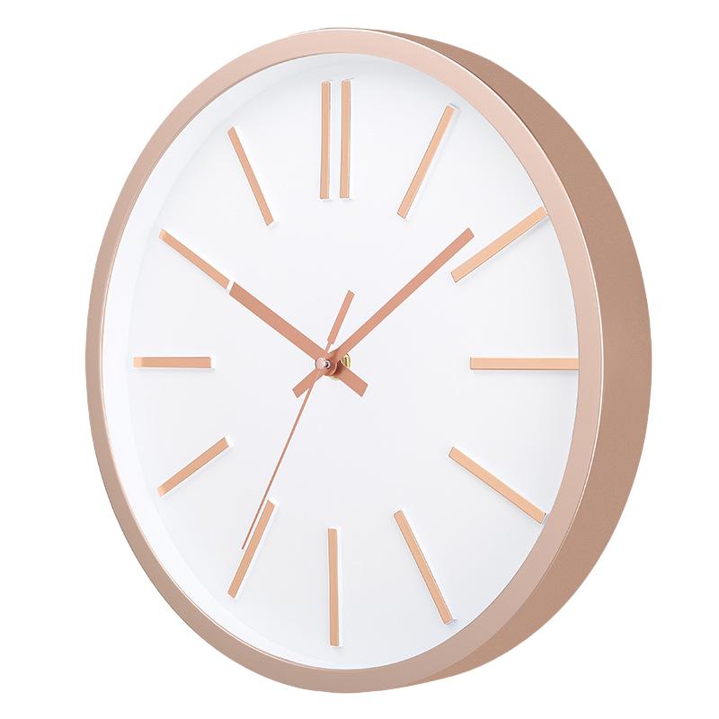 12 Inch Simple  Wall Clock Mute Does Not Tick Round Three-dimensional Wall Hanging Clock for Study Classroom Living Room School