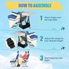 Airplane Foot Hammock with Extended Adjustment Strap 40kg Load-capacity Portable Desk Foot Hammock Sling Travel Accessory