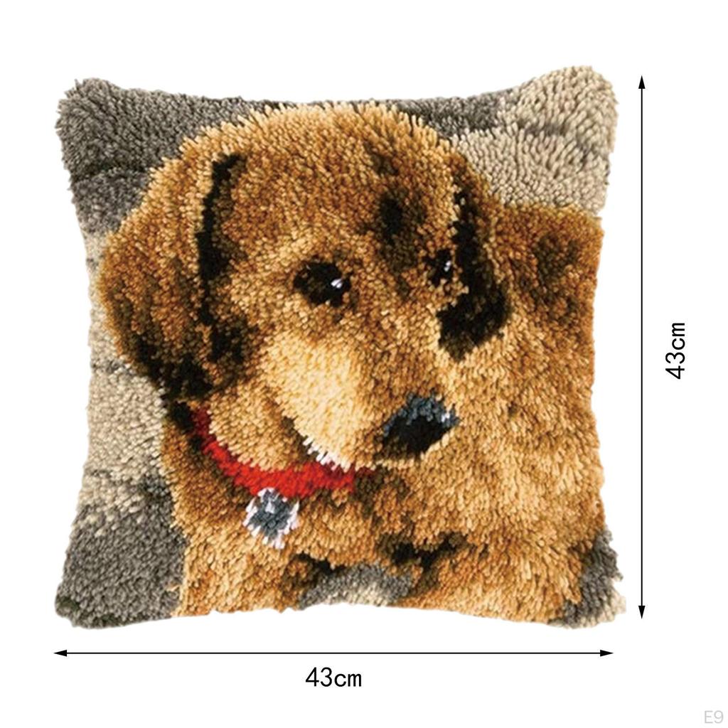 DIY Cushion Cover Crochet Cute Sewing Thread Tool Festival Gift Handmade Latch Hook Craft