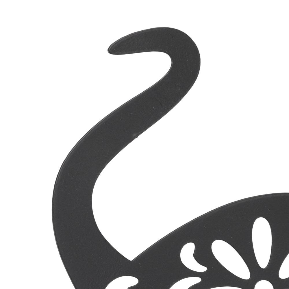 11.02x12.20 In Metal Cat Silhouette Hollow Design Hollow Metal Ornament Garden Decor
