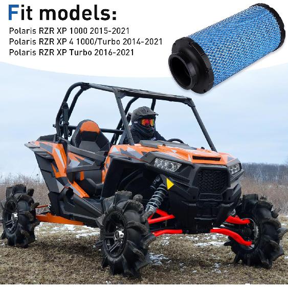 Air Filter 1241084 2882234 For Polaris RZR XP1000/XP 4 1000/PRO XP/PRO XP 4/XP 4 Turbo/XP 4 Turbo S/XP Turbo EPS/XP Turbo S/RS1 2014- Replacement#
