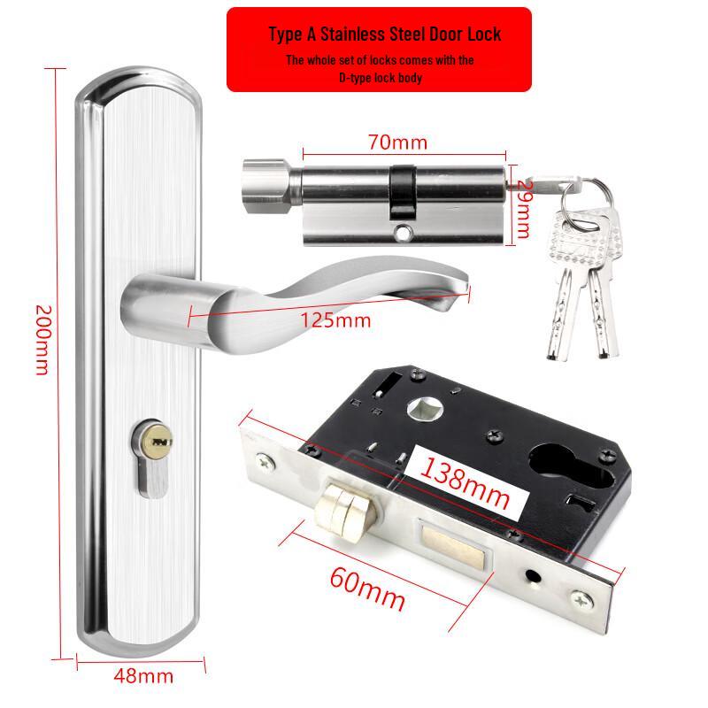Adjustable Panel Stainless Steel Interior Door Lock
