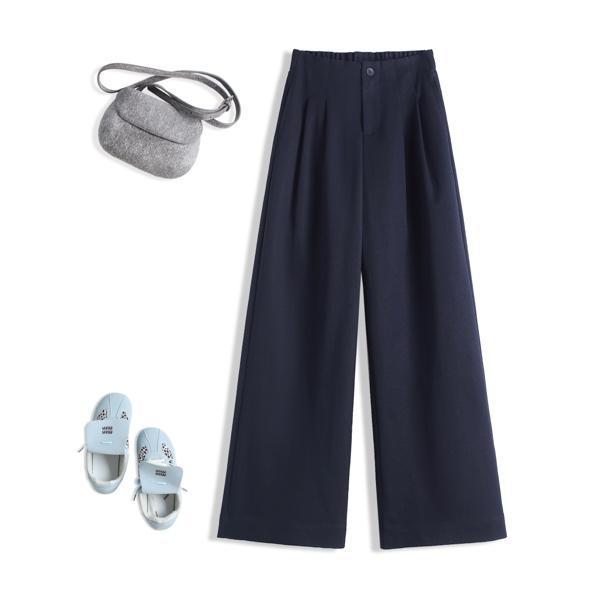 

2025 Autumn Women s Titanium Cotton High-Waisted Wide-Leg Pants - Loose & Slimming Casual Style M (for 100-115 lbs)